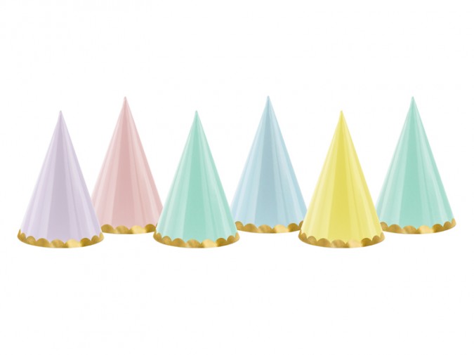 Party hats Yummy mix 16cm (Set 6 bucati)