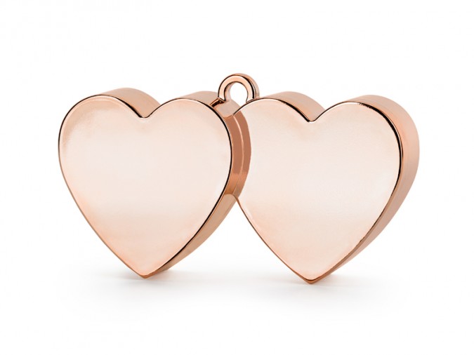 Balloon weight Hearts rose gold