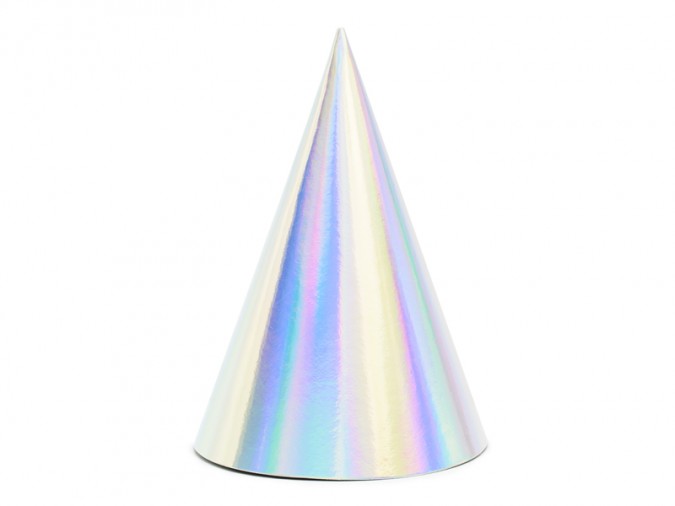 Party hats iridescent 16cm (Set 6 bucati)