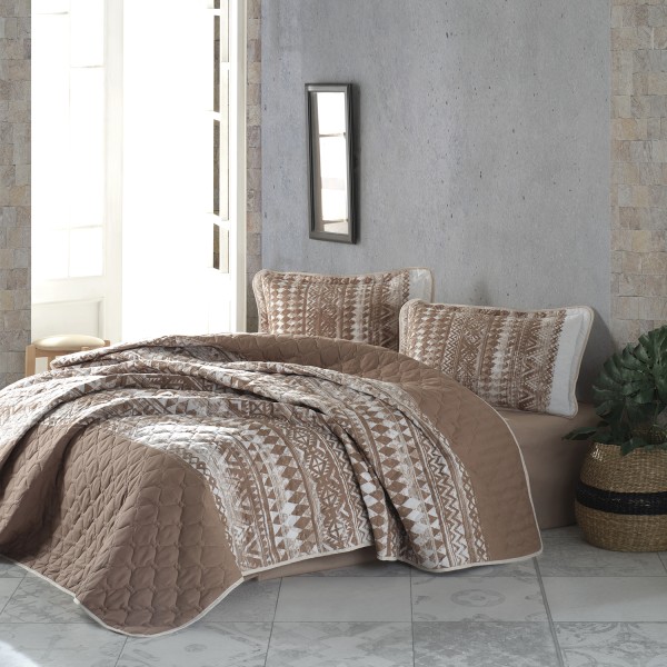 Set cuvertura de pat dublu, 3 piese, Bumbac 100%, 240x260cm, Clasy, COZA V1 [1]
