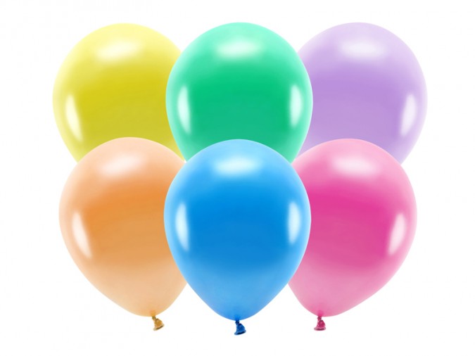 Eco Balloons 26cm metallic mix (1 pkt / 10 pc.)