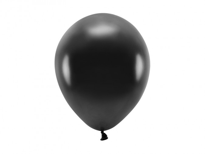 Eco Balloons 26cm metallic black (Set 10 bucati)