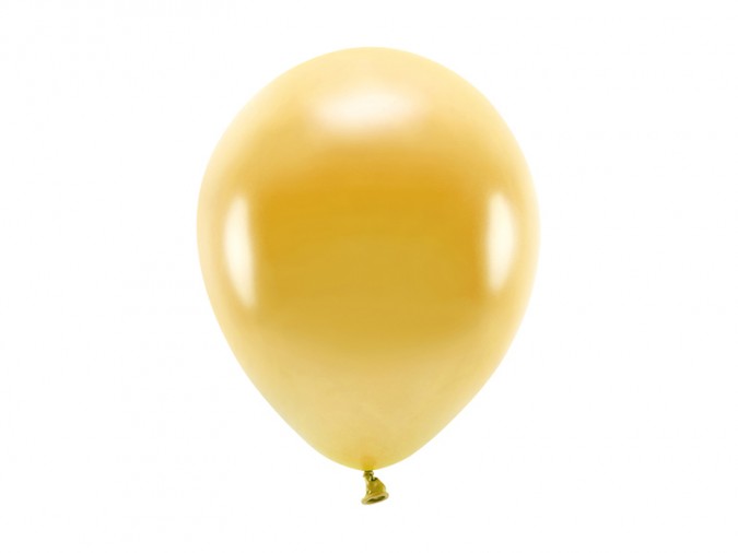 Eco Balloons 26cm metallic gold (Set 10 bucati)