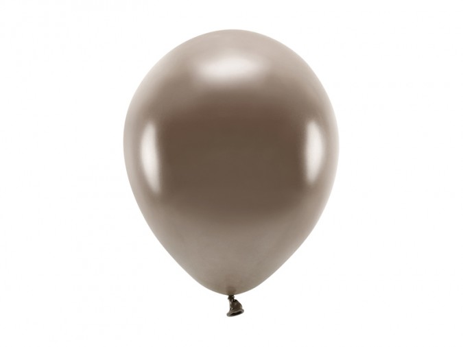 Eco Balloons 26cm metallic brown (Set 10 bucati)