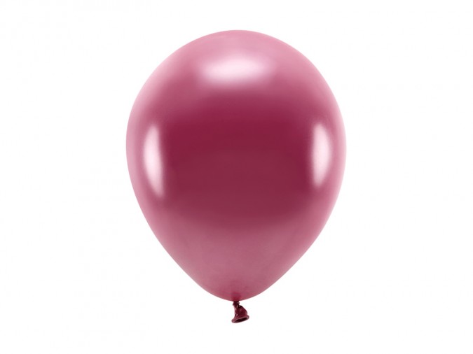 Eco Balloons 26cm metallic deep red (Set 10 bucati)