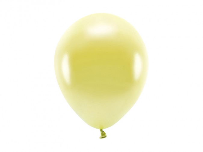 Eco Balloons 26cm metallic light yellow (1 pkt / 10 pc.)