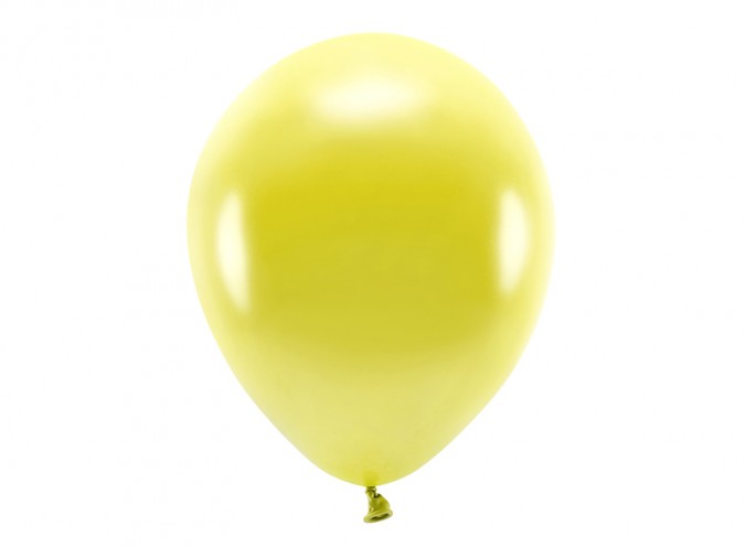 Eco Balloons 30cm metallic yellow (Set 100 bucati)