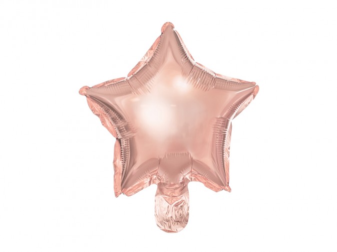 Foil balloons Stars 25 cm rose gold (1 pkt / 25 pc.)