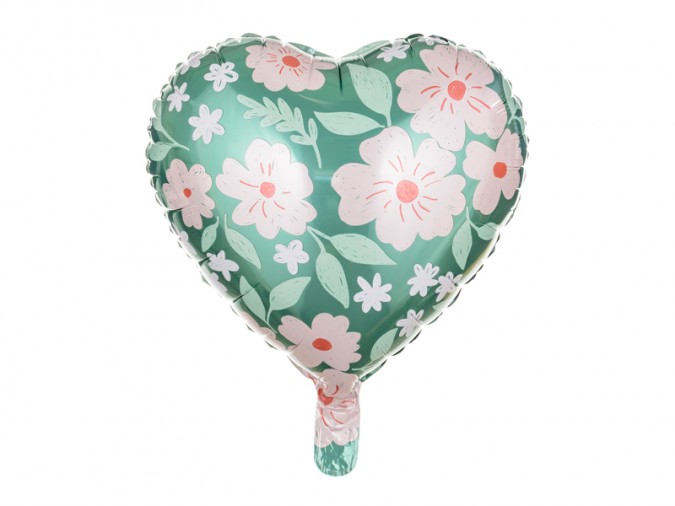 Foil balloons Heart with flowers 45 cm mix