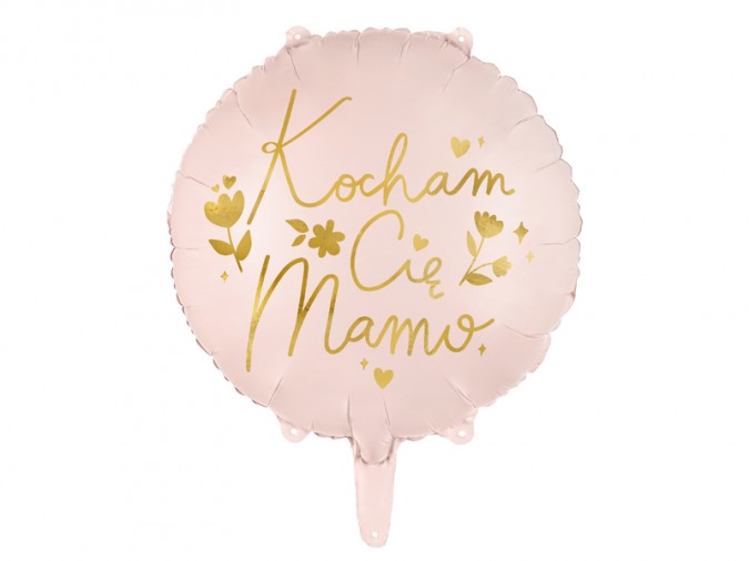 Foil balloon \'\'Kocham Cię Mamo\'\' 45 cm pink