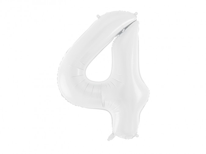 Foil ballon Number \'\'4\'\' 86 cm white