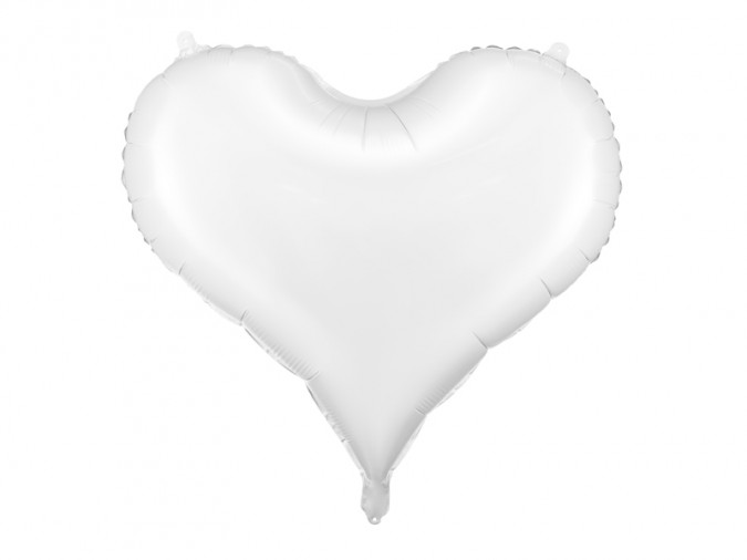 Foil balloon Heart 75x64 5 cm white