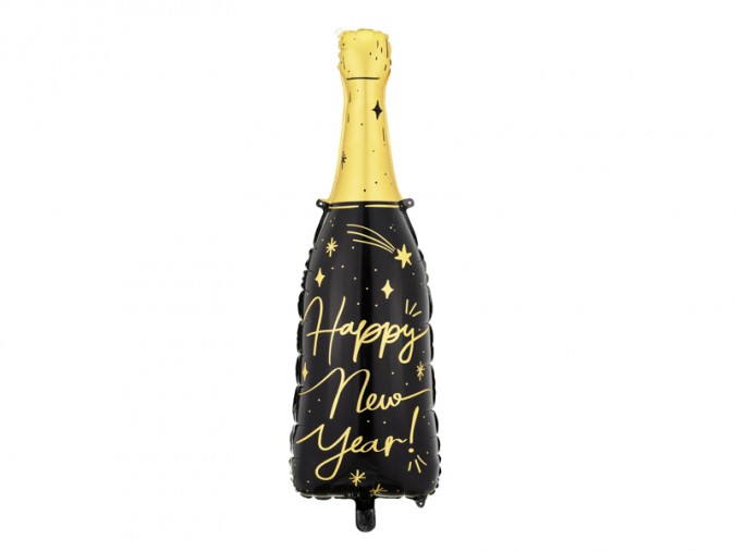 Foil balloon Bottle Happy New Year 39 5x98 cm mix