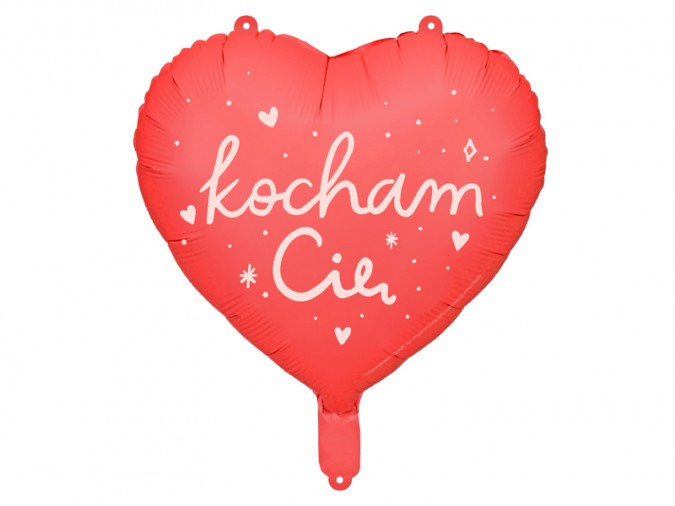 Foil balloon Heart \'\'Kocham Cię\'\' 45 cm mix