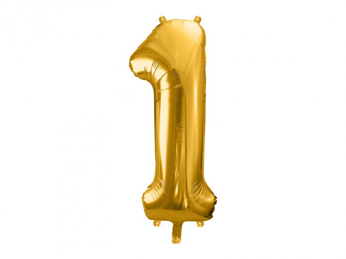 Foil Balloon Number \'\'1\'\' 86cm gold