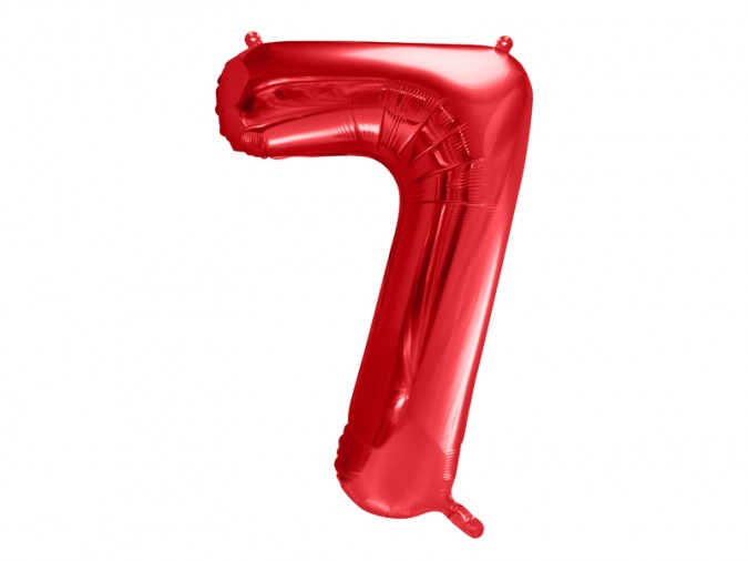 Foil Balloon Number \'\'7\'\' 86cm red