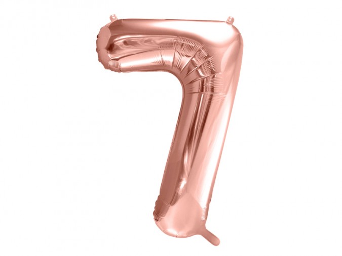 Foil Balloon Number \'\'7\'\' 86cm rose gold