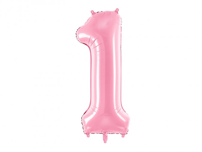 Foil Balloon Number \'\'1\'\' 86cm pink