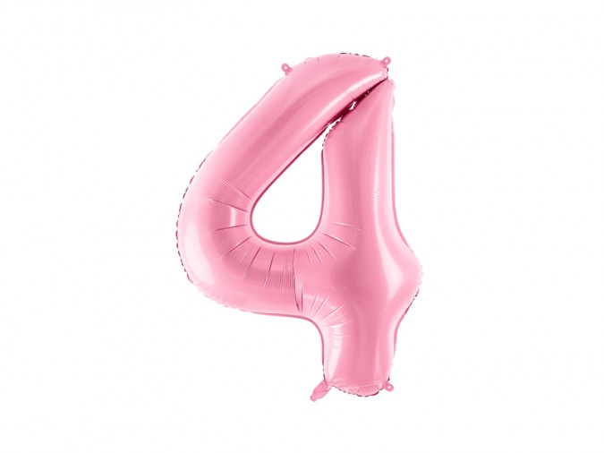 Foil Balloon Number \'\'4\'\' 86cm pink