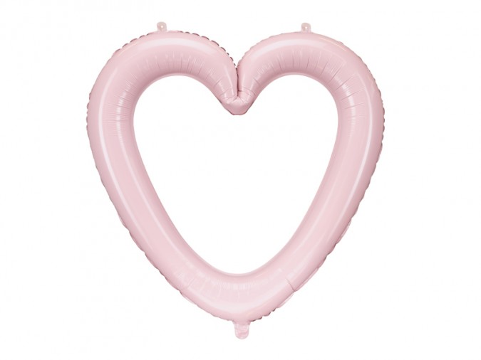 Foil balloon Heart frame 86x83.5 cm light pink