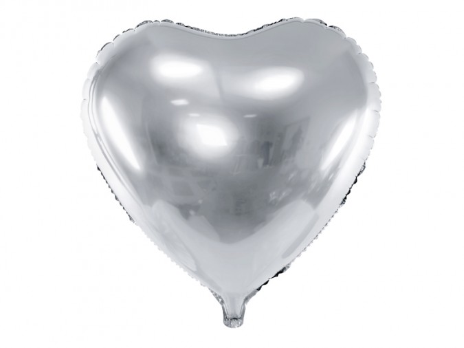 Foil Balloon Heart 61cm silver