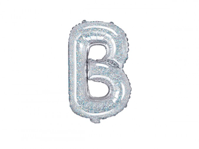 Foil Balloon Letter \'\'B\'\' 35cm holographic