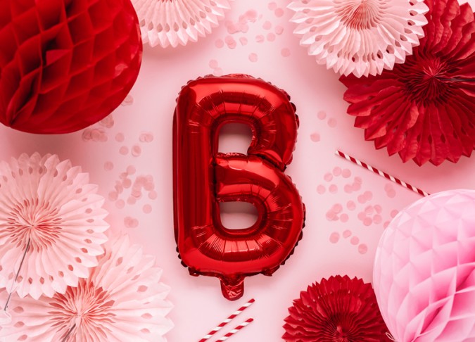 Foil Balloon Letter \'\'B\'\' 35cm red