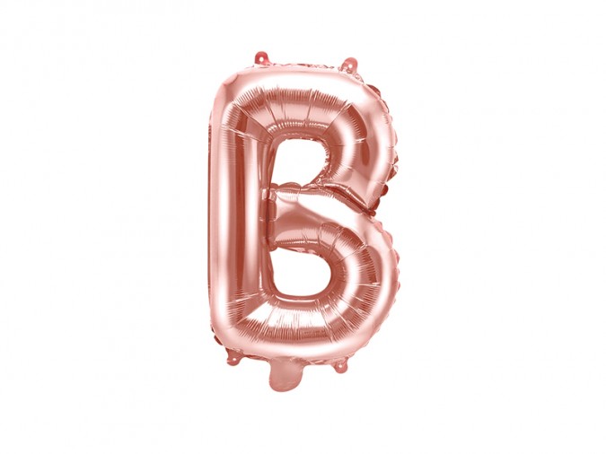 Foil Balloon Letter \'\'B\'\' 35cm rose gold