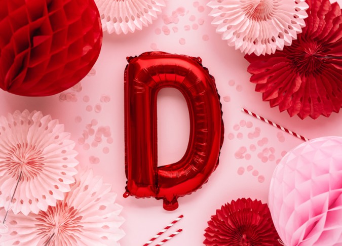 Foil Balloon Letter \'\'D\'\' 35cm red