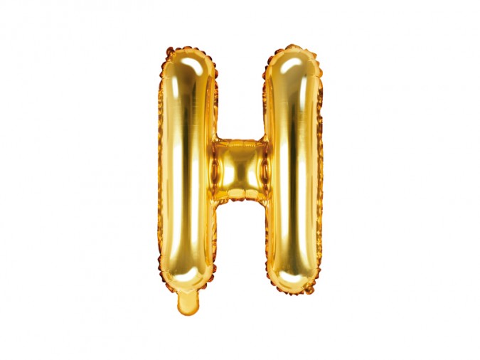 Foil Balloon Letter \'\'H\'\' 35cm gold