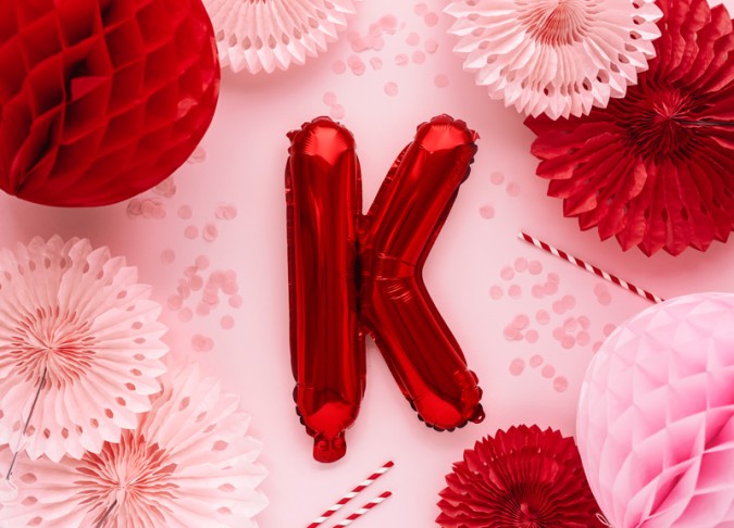 Foil Balloon Letter \'\'K\'\' 35cm red