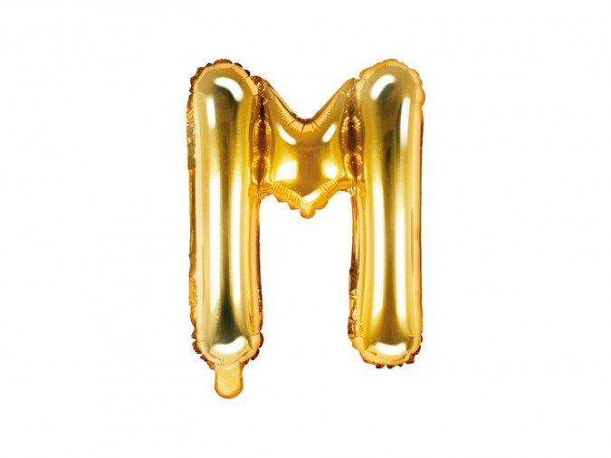 Foil Balloon Letter \'\'M\'\' 35cm gold