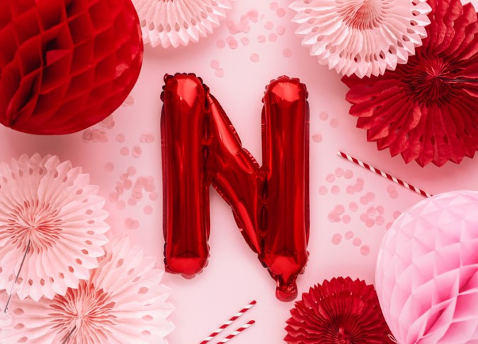 Foil Balloon Letter \'\'N\'\' 35cm red