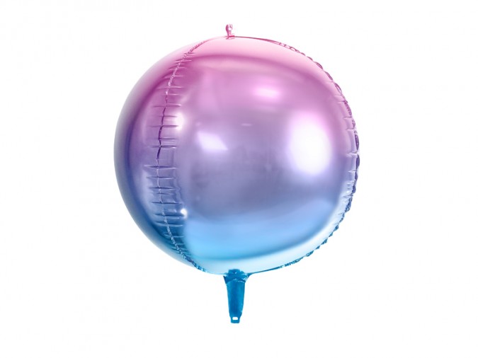 Foil Balloon Ombre Ball violet and blue 35cm