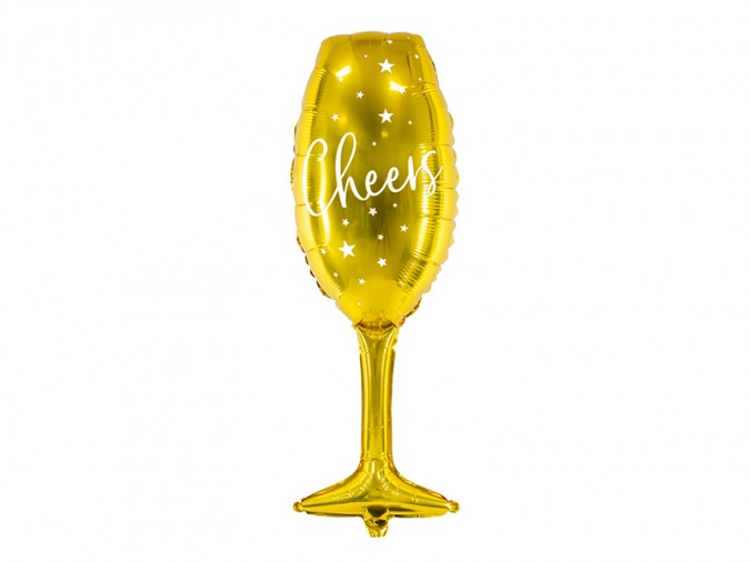 Foil balloon Glass 28x80cm gold