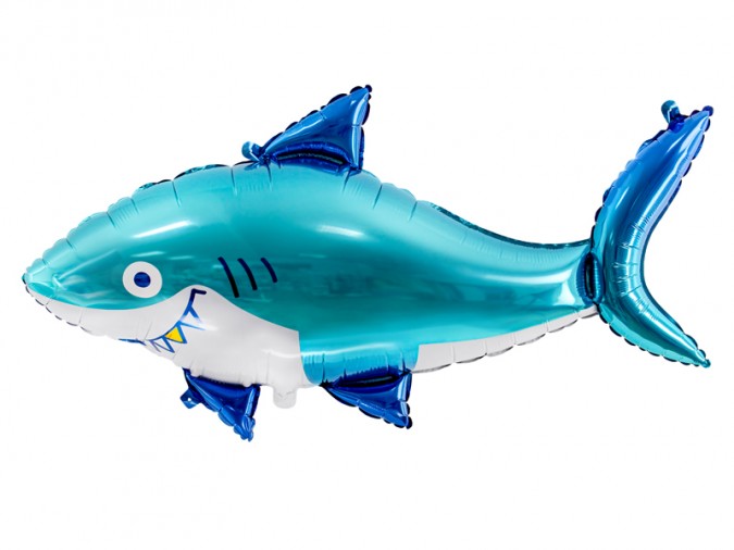 Foil balloon Shark 102x62 cm mix