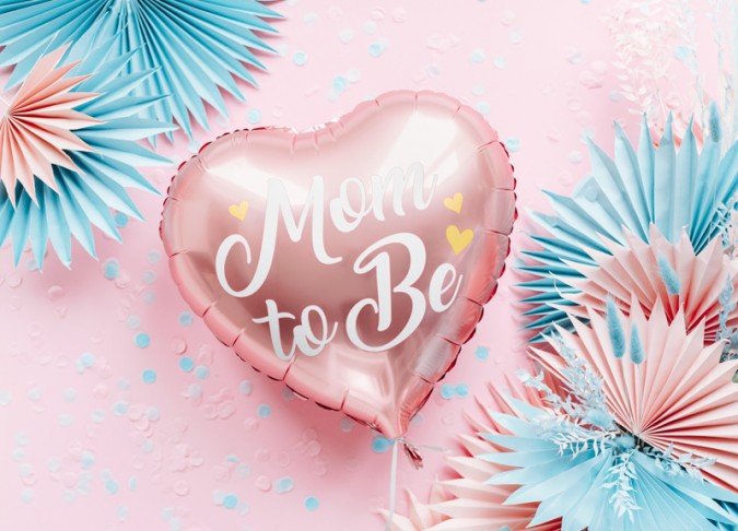 Foil balloon Mom to Be 35cm pink