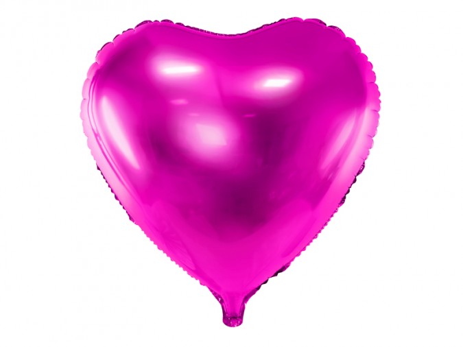 Foil Balloon Heart 45cm dark pink