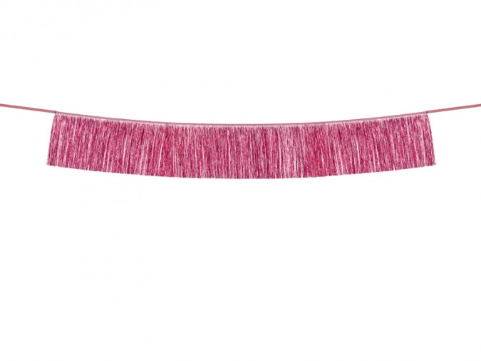 Fringe garland pink