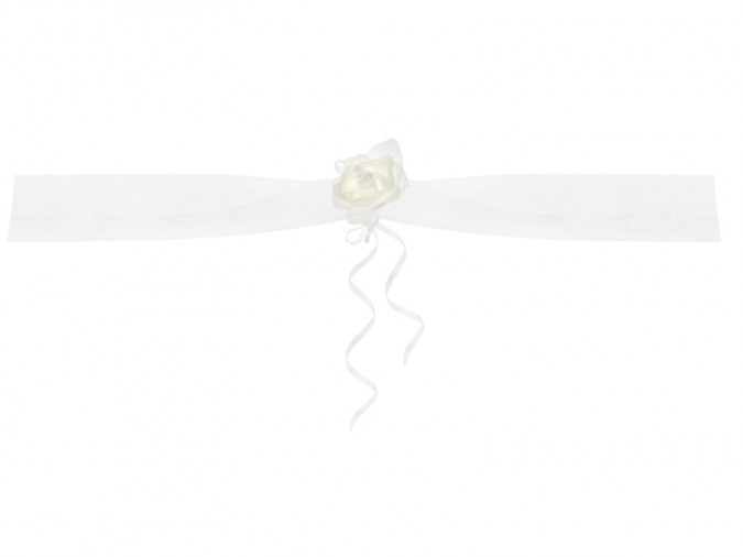 Organza garlands white 1.8m (1 pkt / 2 pc.)