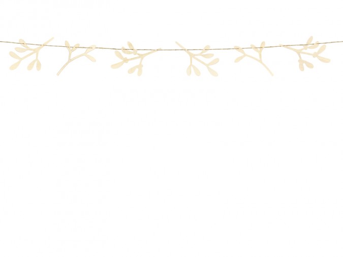 Wooden garland Mistletoe 127cm