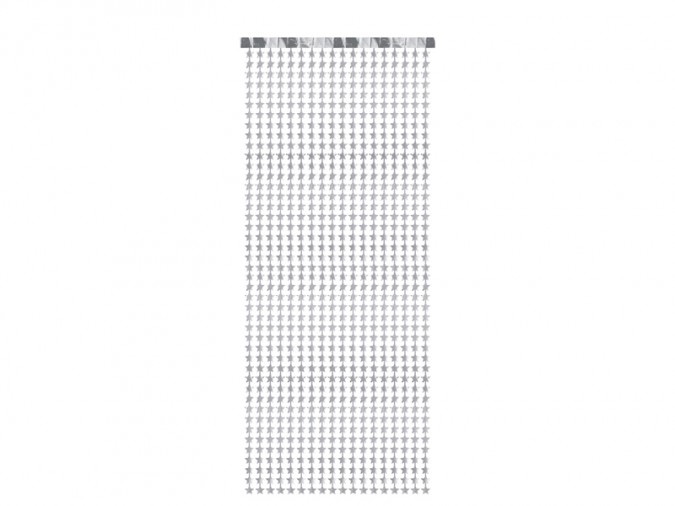Party curtain - Stars silver 100x245cm