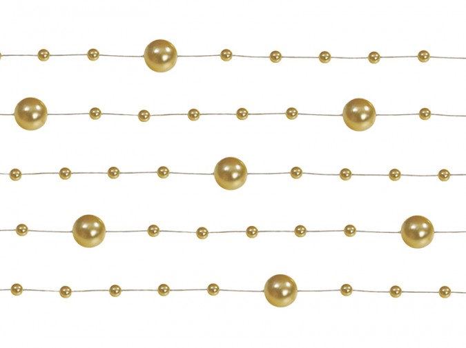 Pearl garlands gold 1.3m (Set 5 bucati)