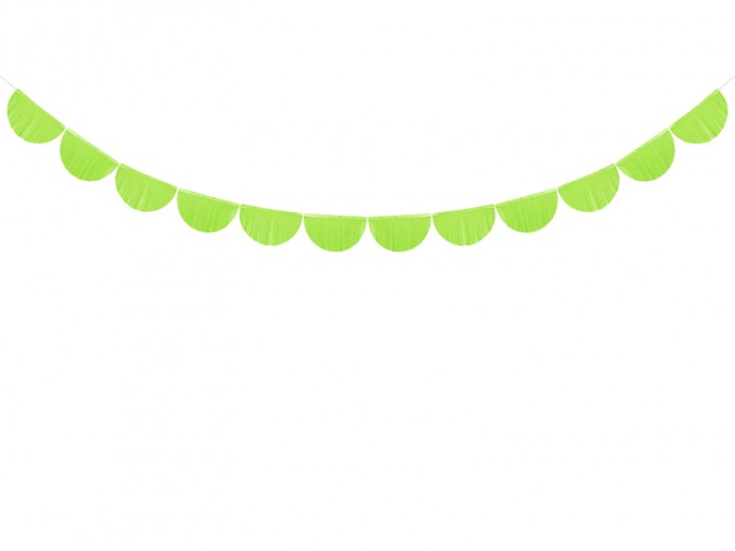 Scalloped fringe garland green apple 3m