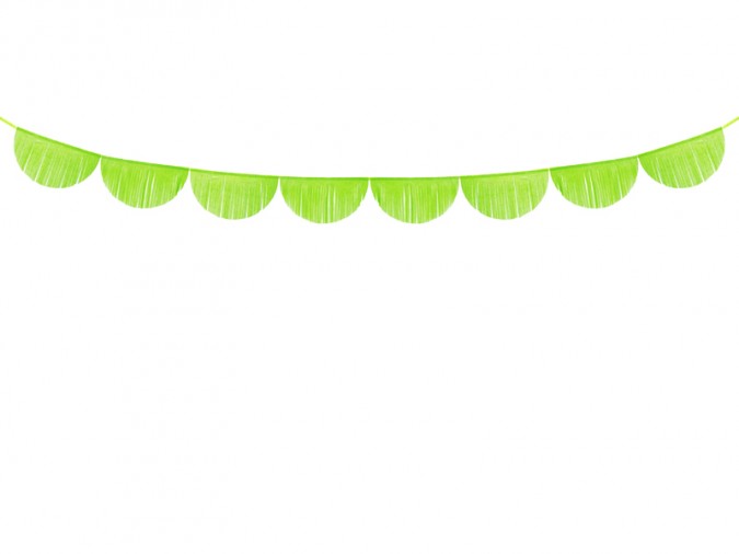 Scalloped fringe garland green apple 3m