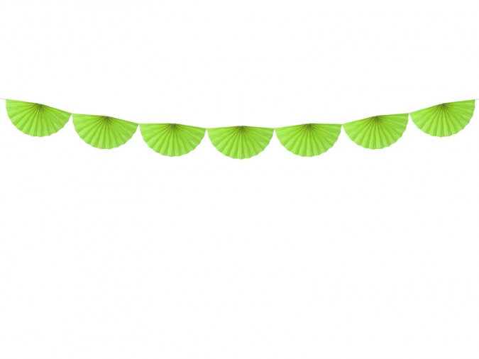 Tissue garland Rosettes green apple 3m