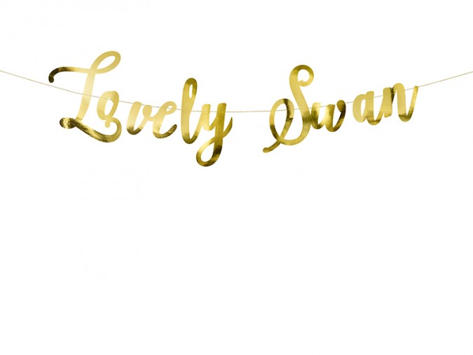 Banner Lovely Swan mirror gold 64x21.3cm