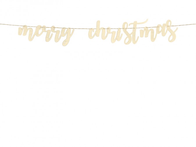 Wooden banner Merry Christmas 87x17cm