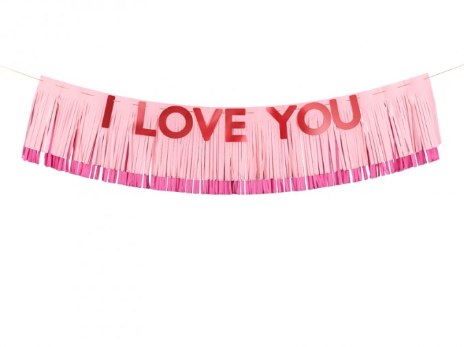 Banner I Love You 150x30 cm mix