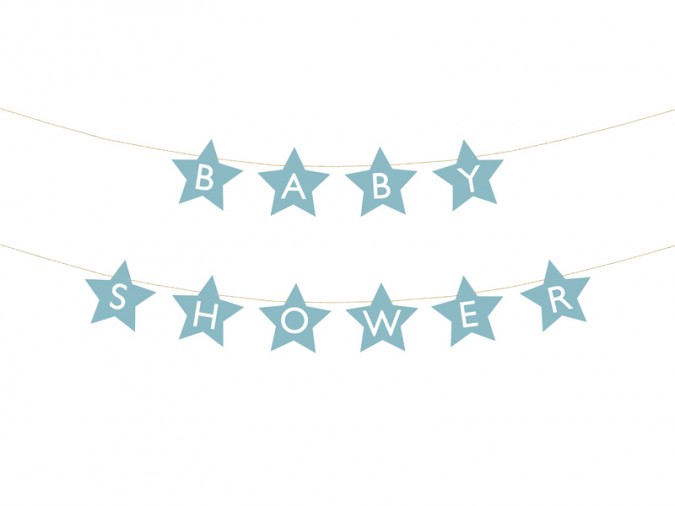 Baner Baby shower 290x16.5 cm light blue